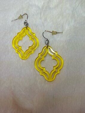Yellow Dangle Earrings